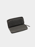 Cartera De Textura Suave Con Cierre De Cremallera L