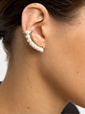 Pendientes Earjacket Con Perlas