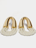 Pendientes De Arco Con Perlas