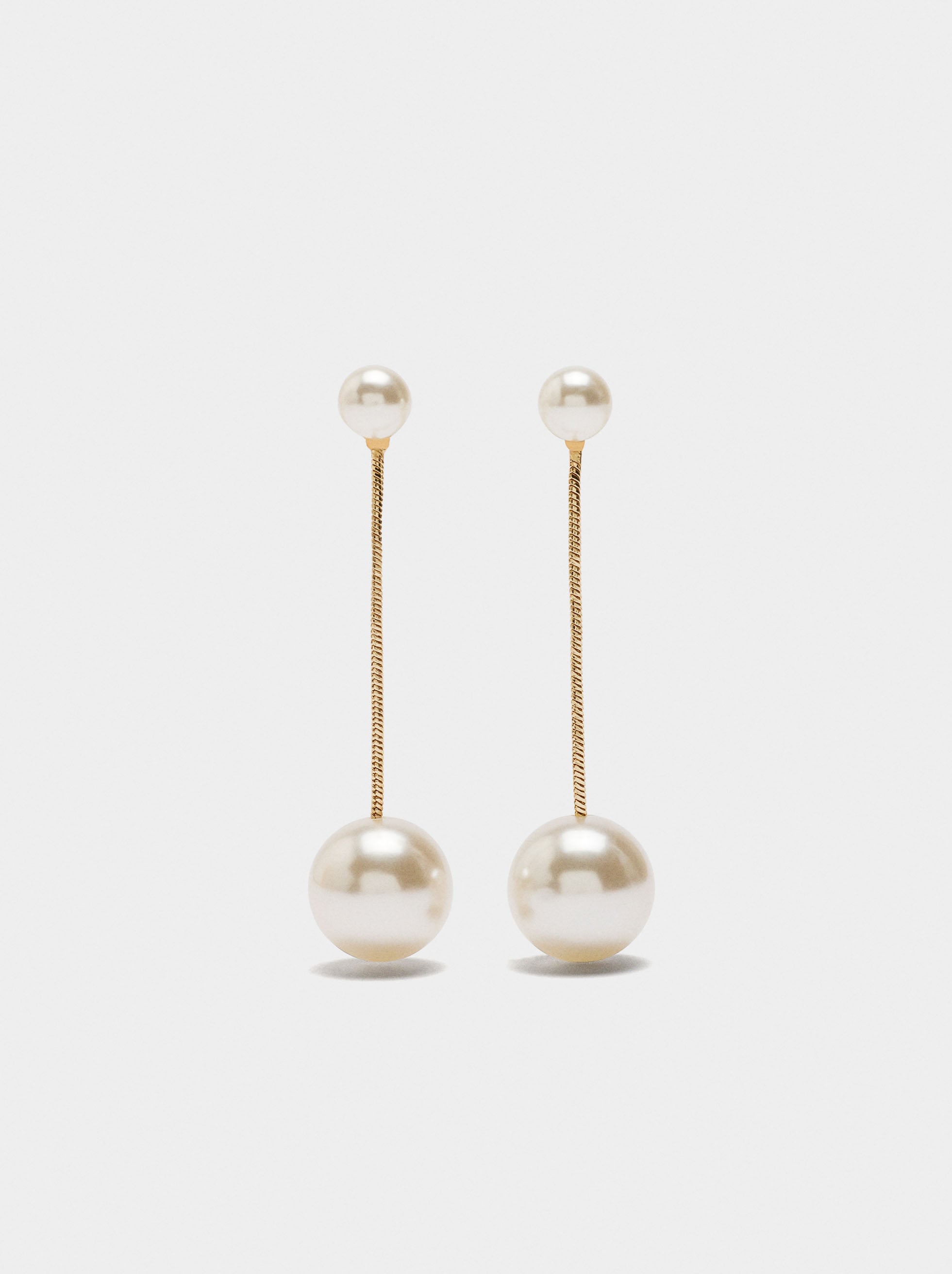 Pendientes Largos De Perlas