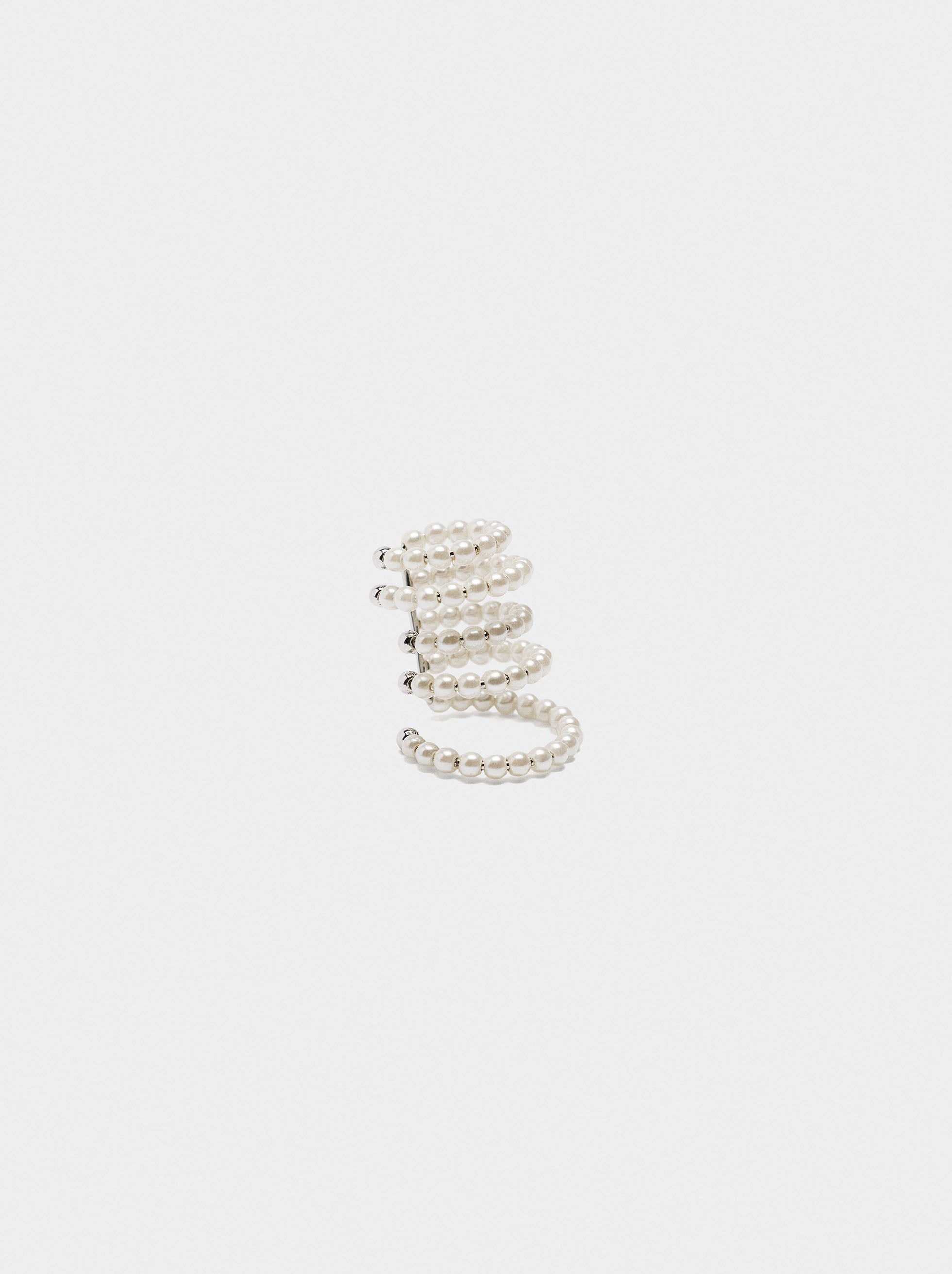 Earcuff Con Aros De Perlas