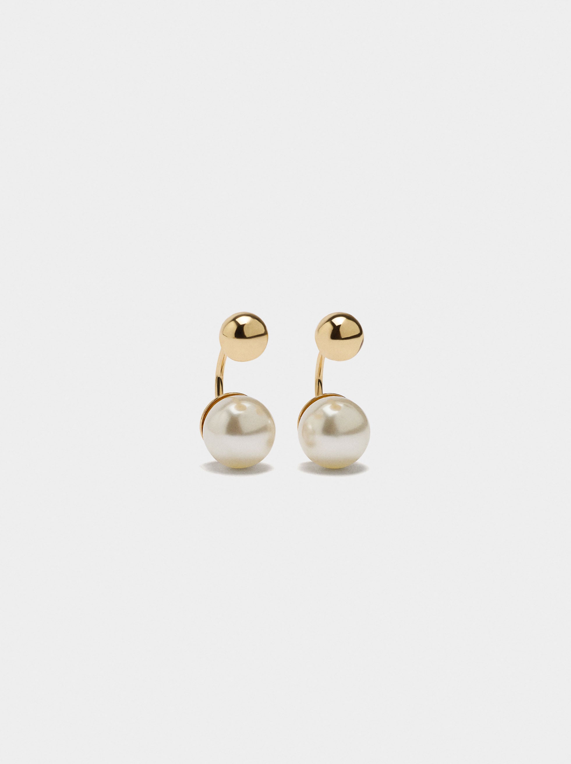 Pendientes De Esferas Con Perlas