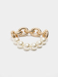Pulsera Elástica De Eslabones Con Perlas