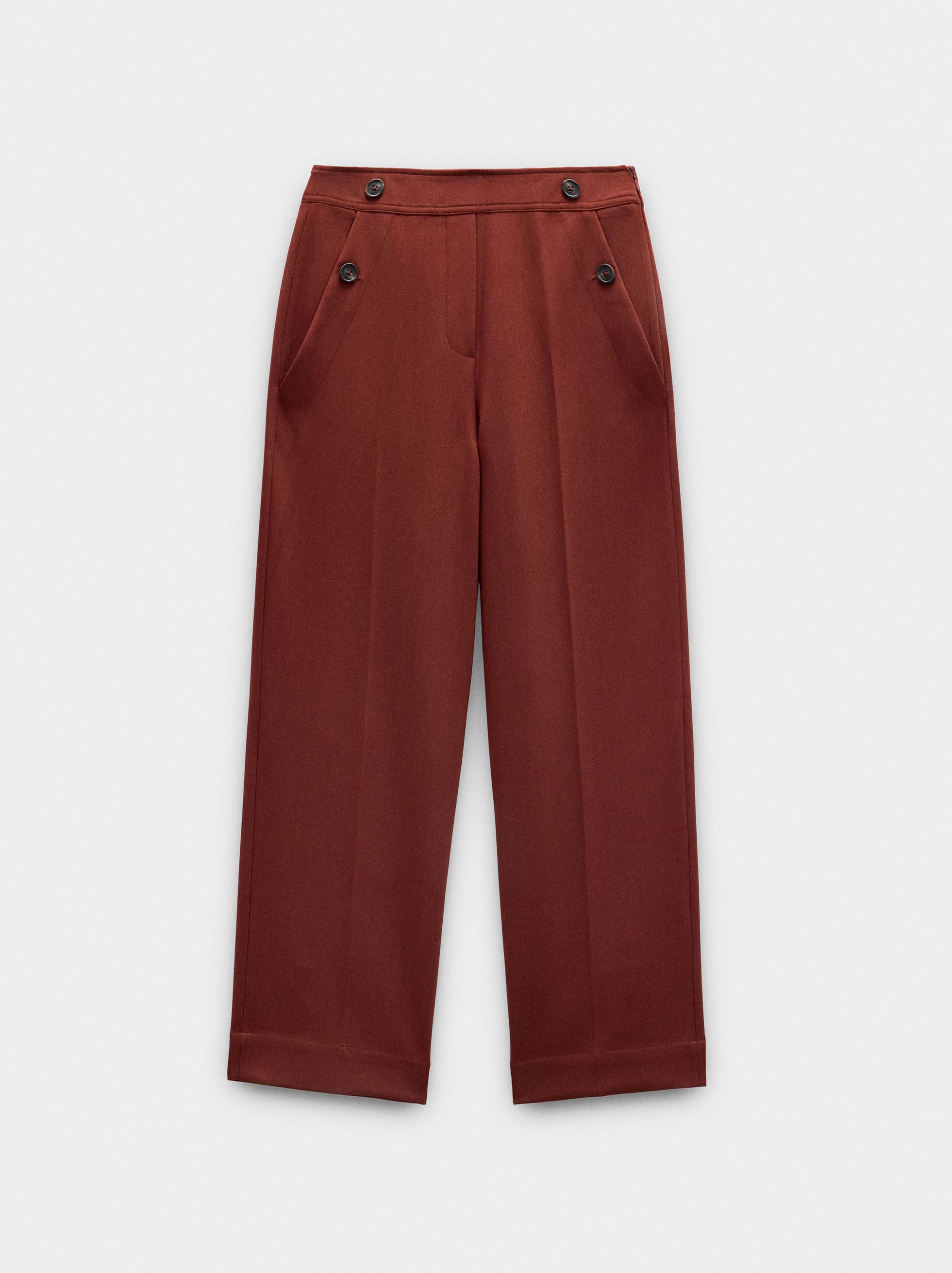 Pantalón Fluido Con Bolsillos