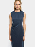 Vestido Midi Con Raya Diplomática