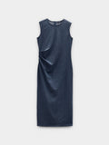 Vestido Midi Con Raya Diplomática