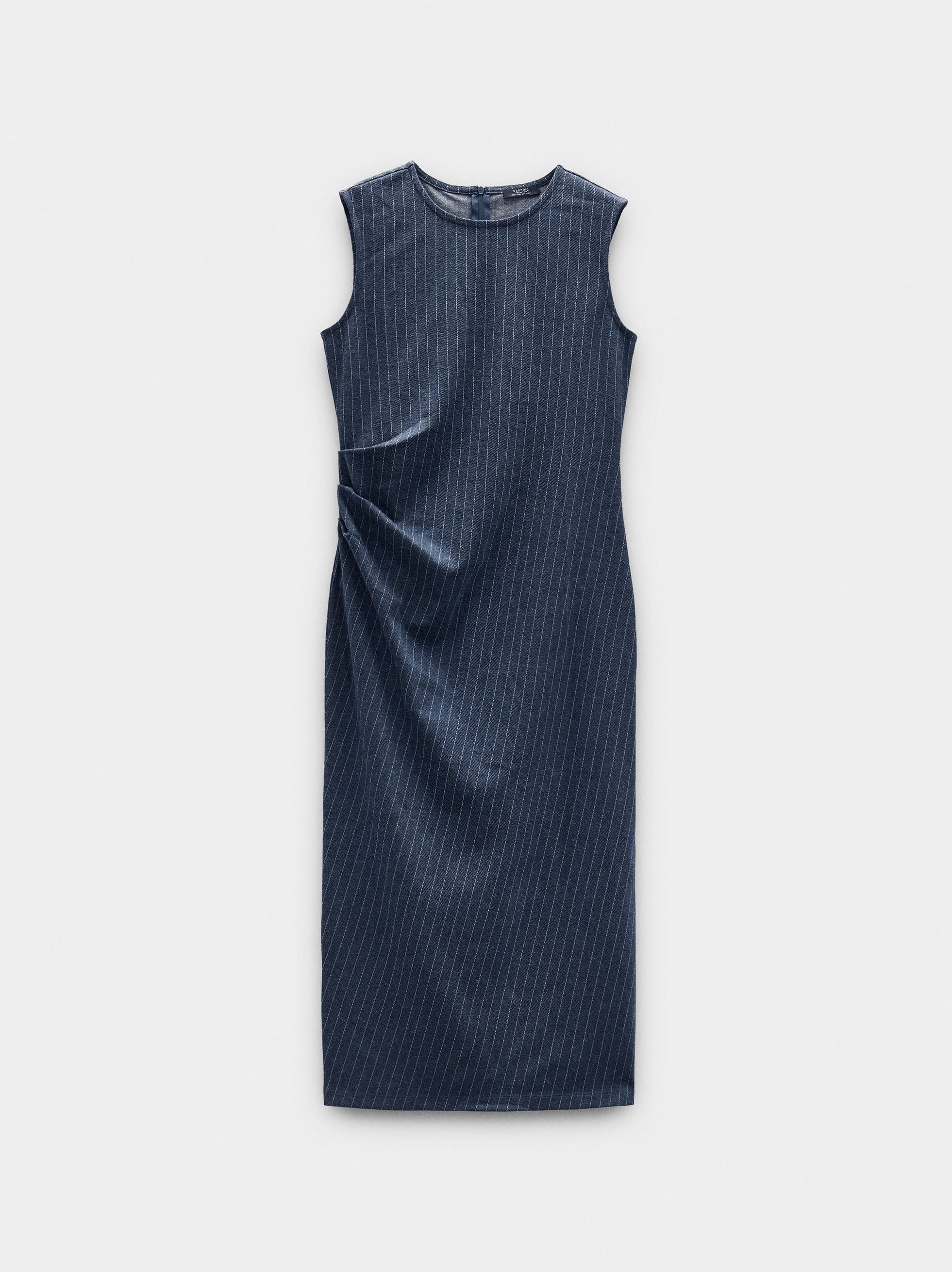 Vestido Midi Con Raya Diplomática