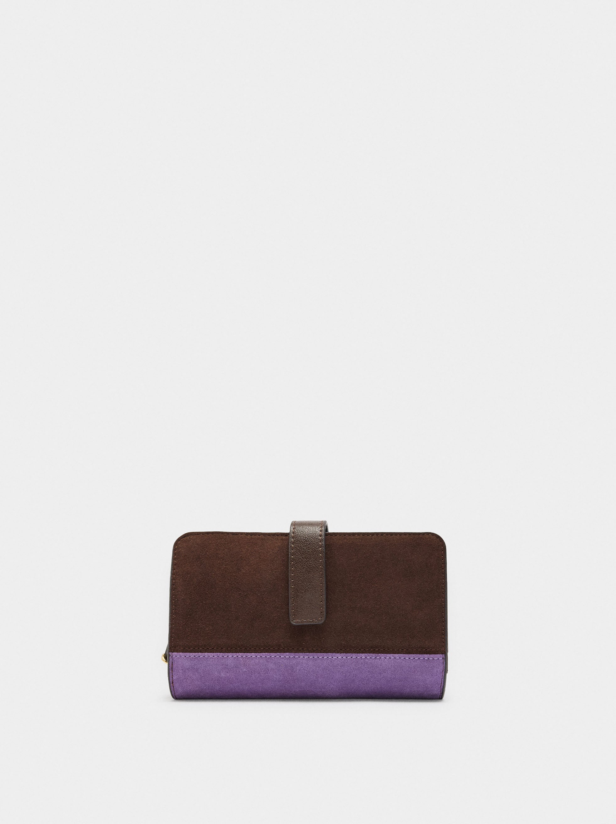 Cartera De Piel De Contraste