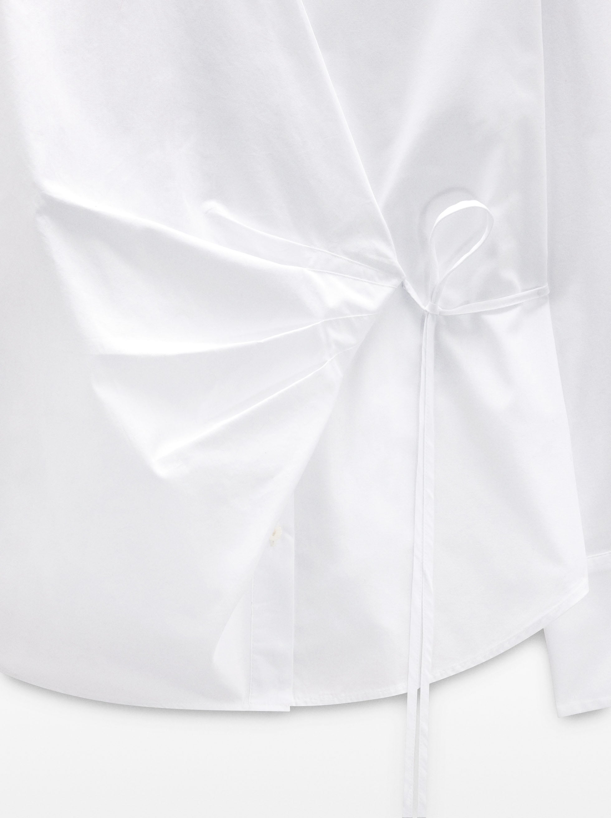 Camisa Con Drapeado De 100% Algodón