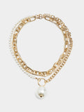Set De Collares De Eslabones Con Perlas