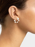 Pendientes Earjacket Con Perlas