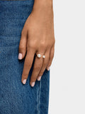 Anillo Abierto Con Perlas