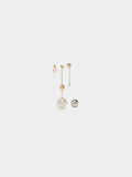 Set De Pendientes Asimétricos Con Perlas