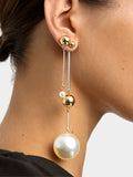 Set De Pendientes Asimétricos Con Perlas