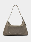 Bolso De Mano Efecto Piel Con Tachuelas