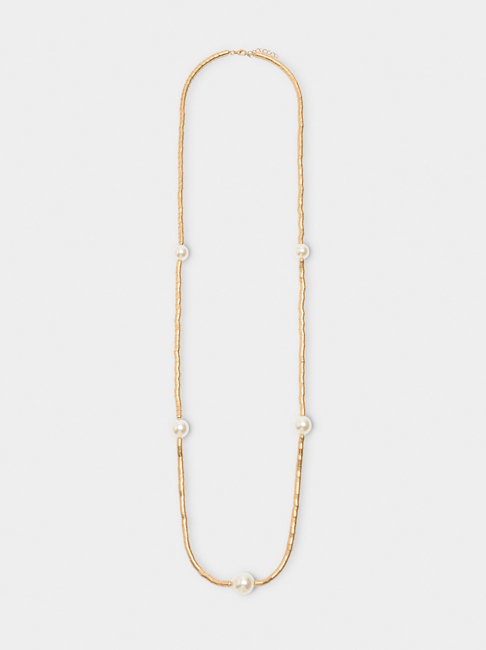 Collar Largo Con Perlas