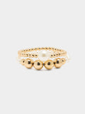 Set De Pulseras Elásticas Con Perlas