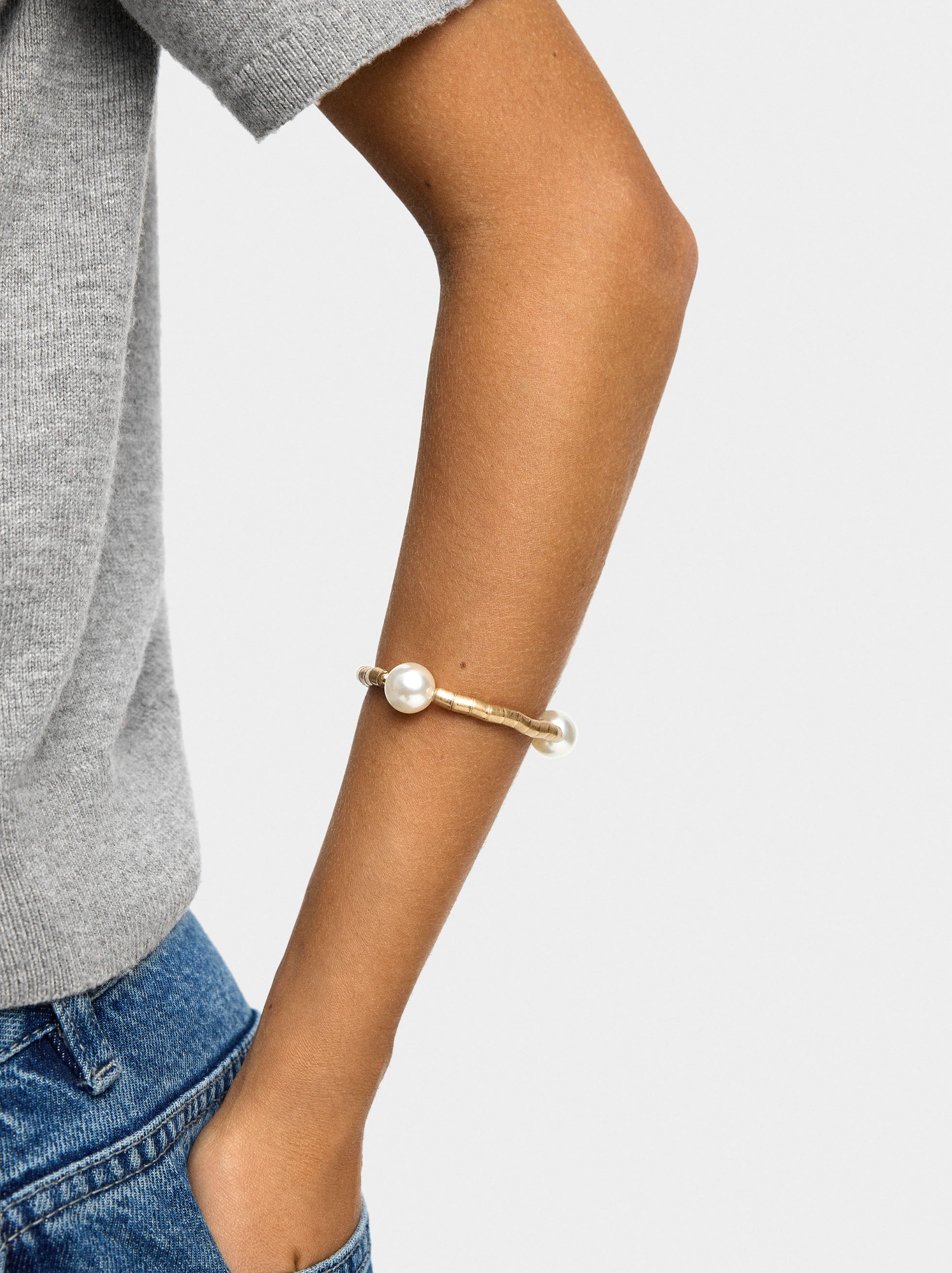 Pulsera Elástica De Perlas