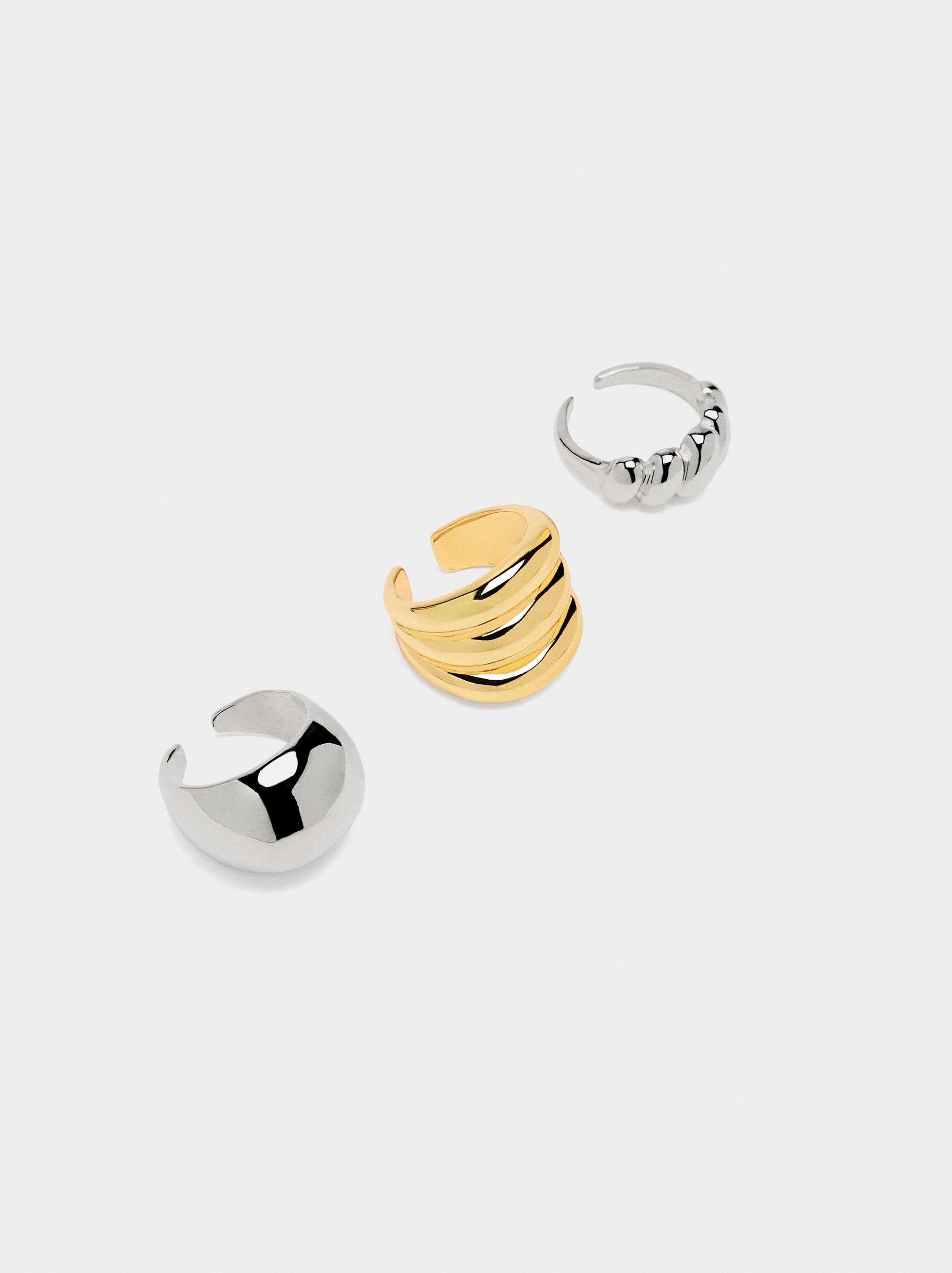 Set De Anillos Bicolor