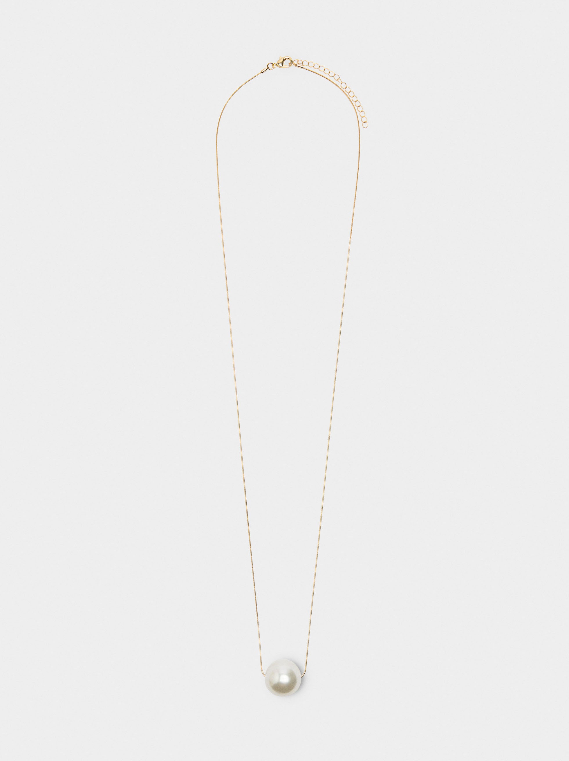 Collar Largo Con Perla