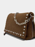Bolso De Hombro Efecto Piel Con Tachuelas
