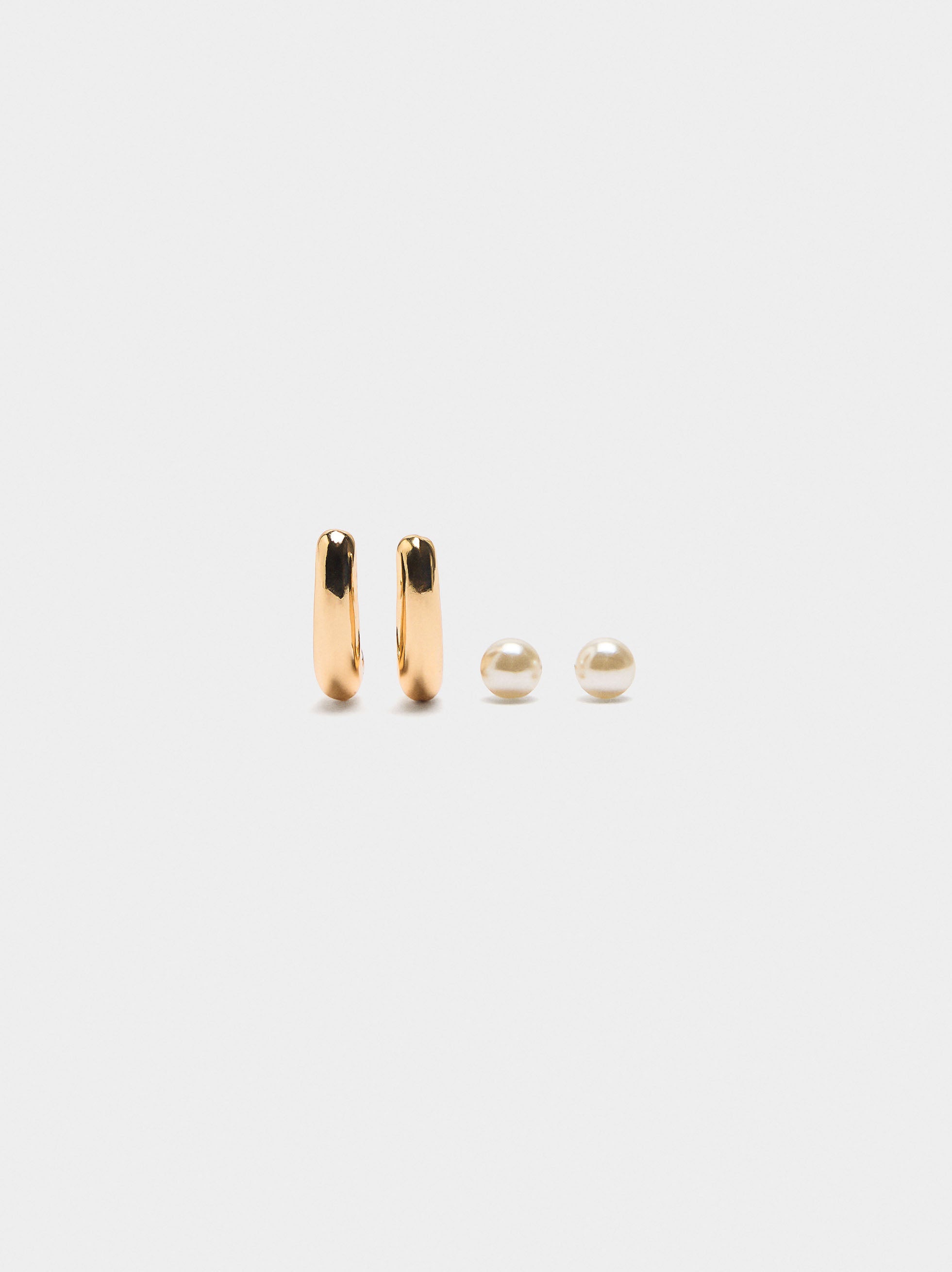 Set De Pendientes De Perlas