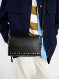 Bolso De Hombro Efecto Piel Con Tachuelas