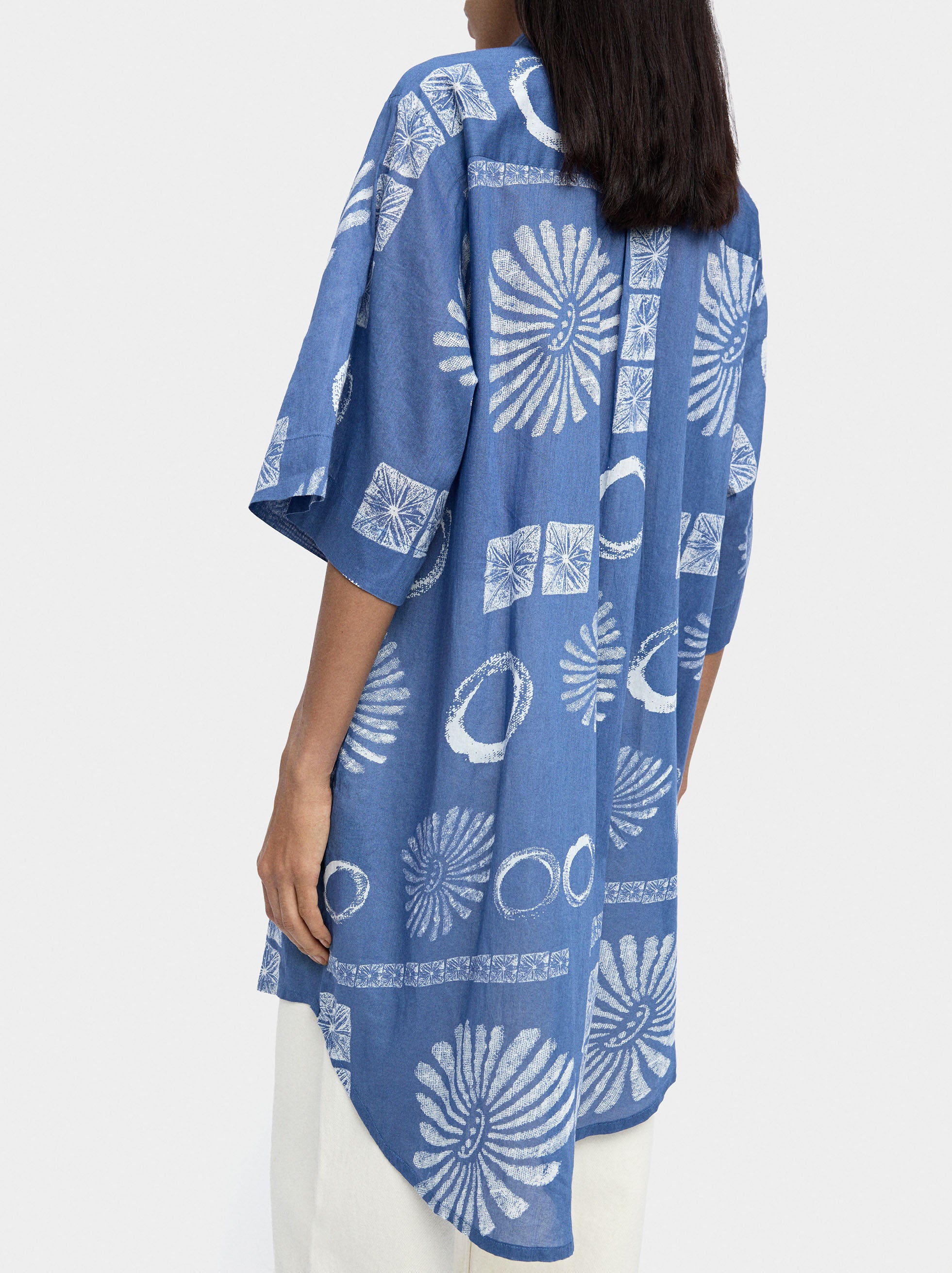 Vestido Camisero Corto Estampado