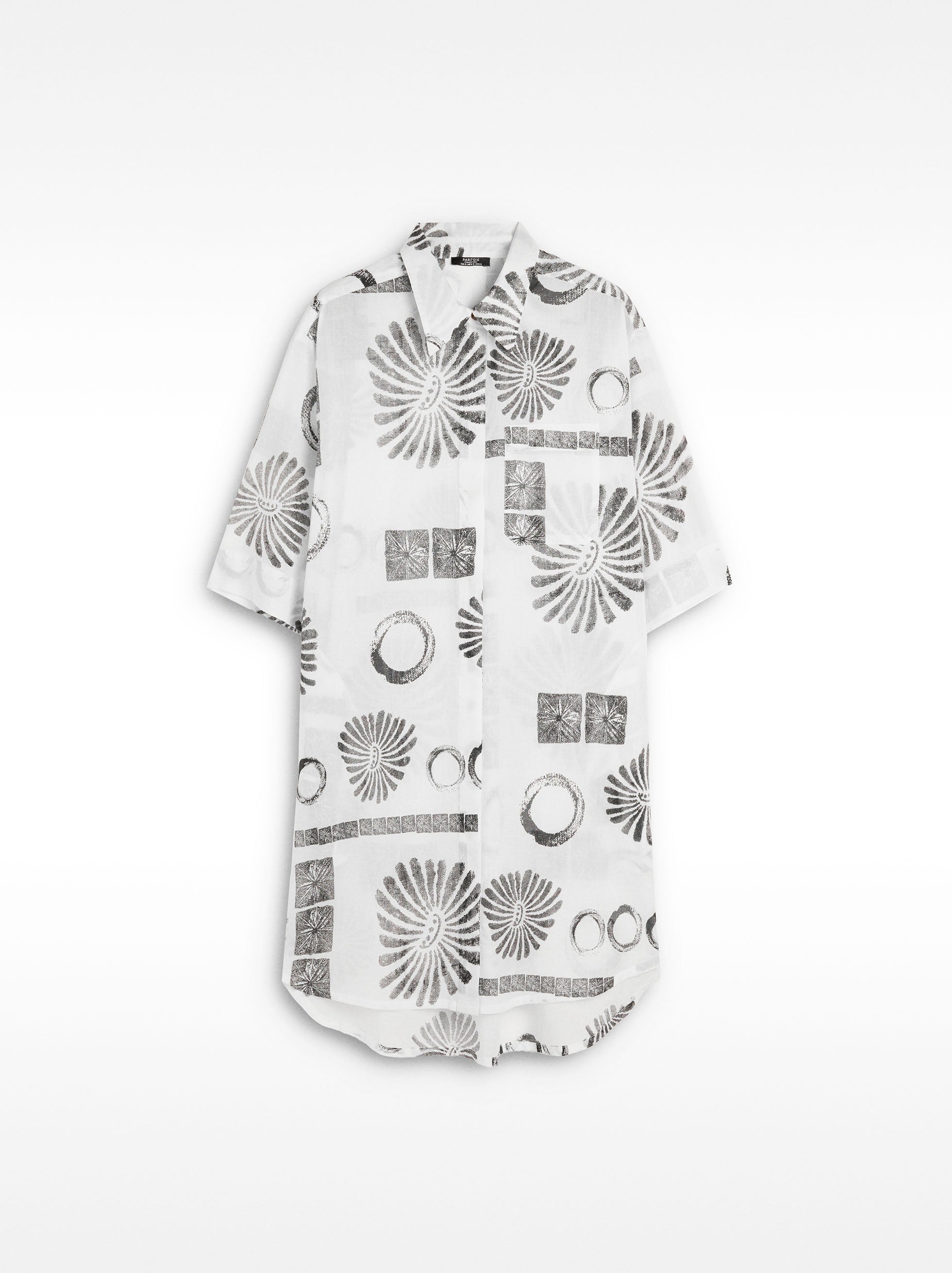 Vestido Camisero Corto Estampado