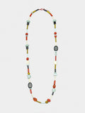 Collar Largo De Cuentas Multicolor