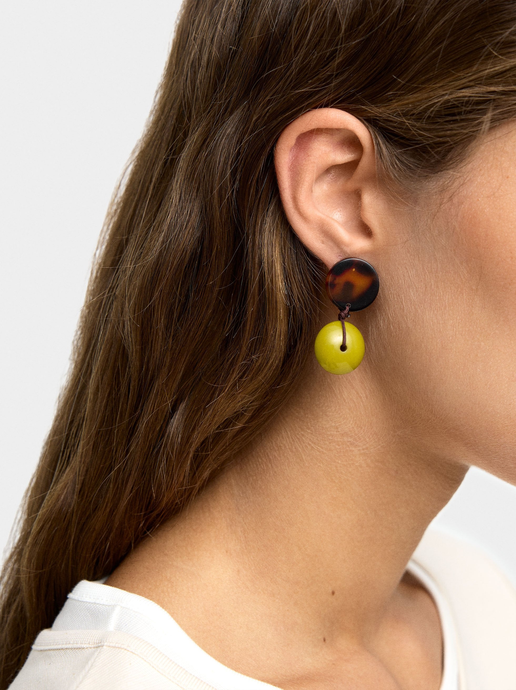 Pendientes Redondos De Efecto Carey