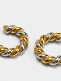 Aros Bicolor Entrelazados - Acero Inoxidable