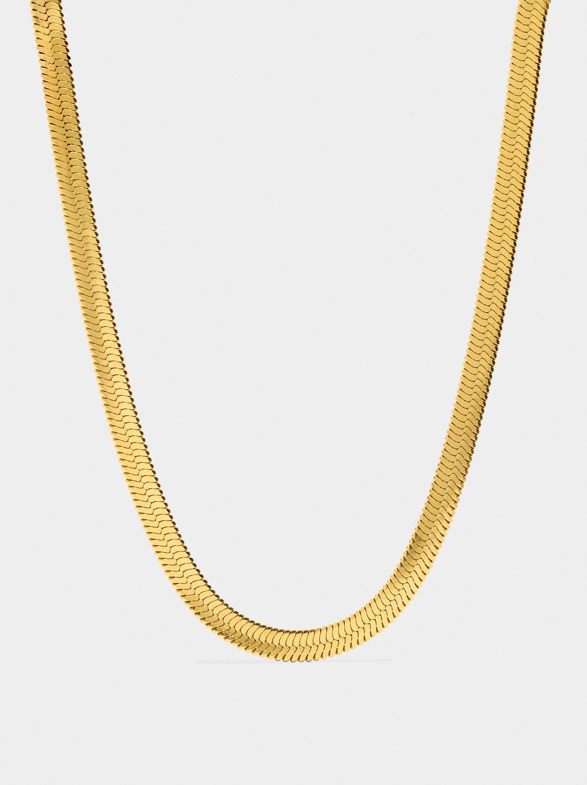 Collar Corto Cadena De Cobra - Acero Inoxidable
