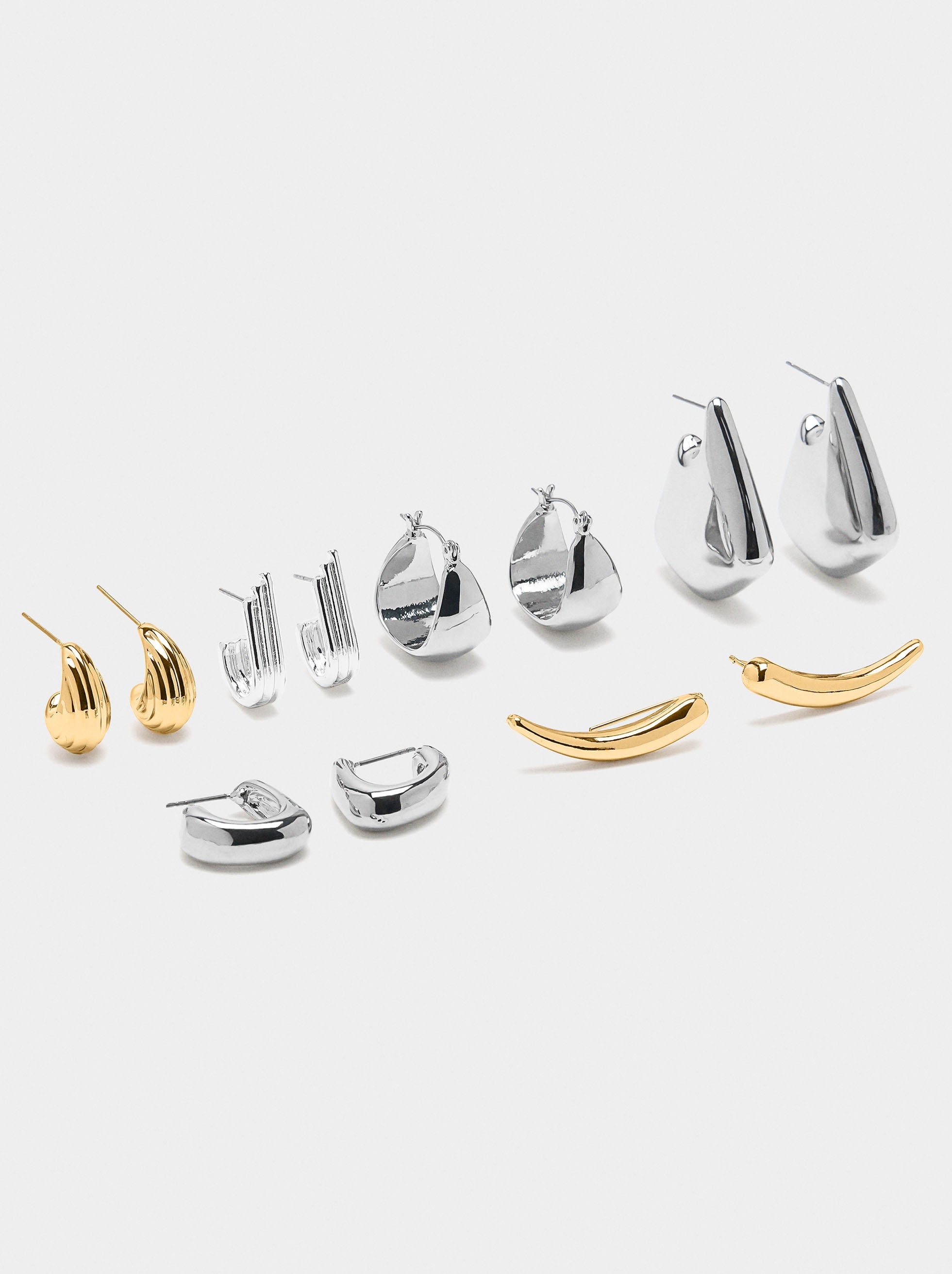 Set De Pendientes Bicolor