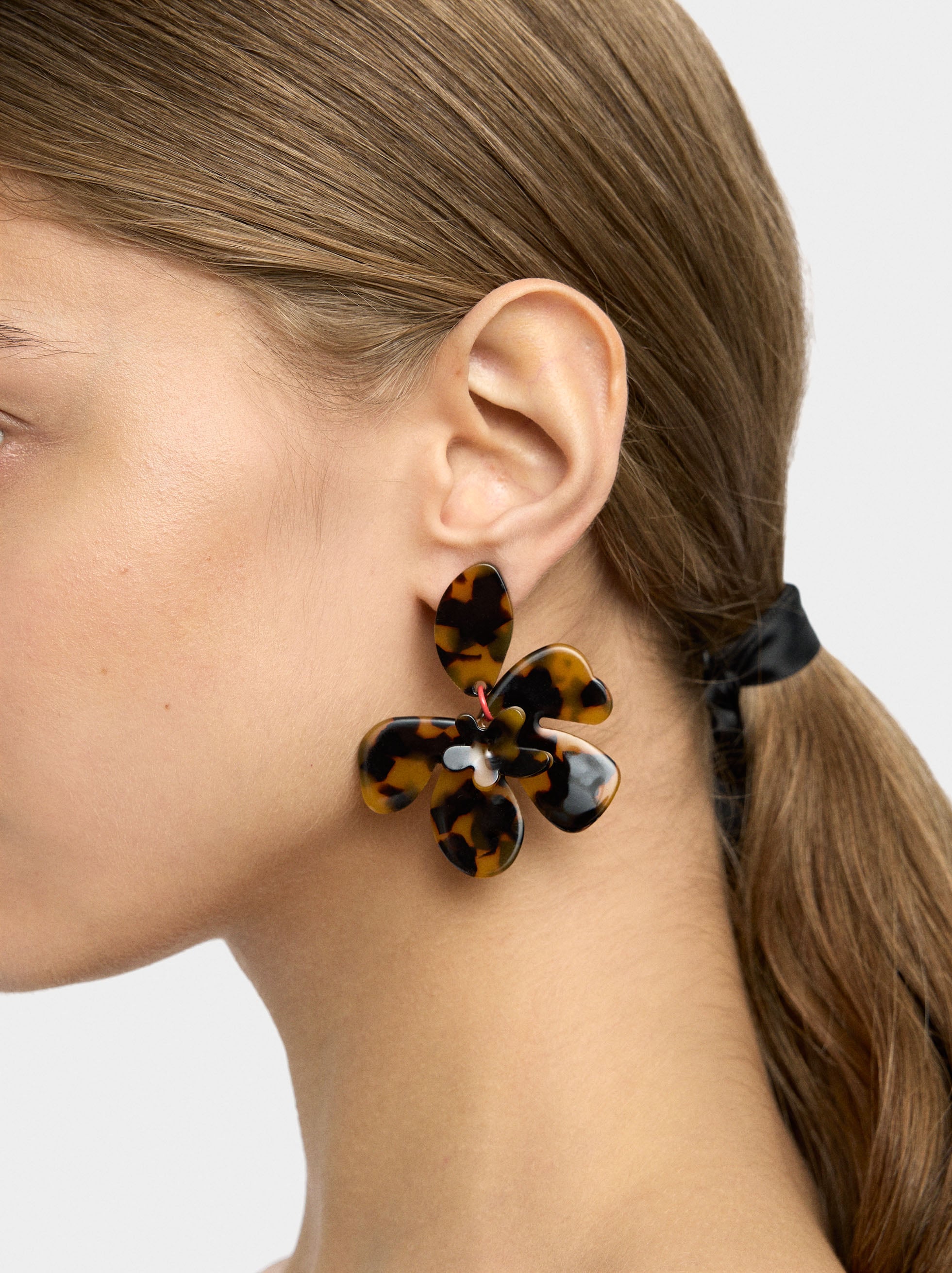 Pendientes De Flores Efecto Carey