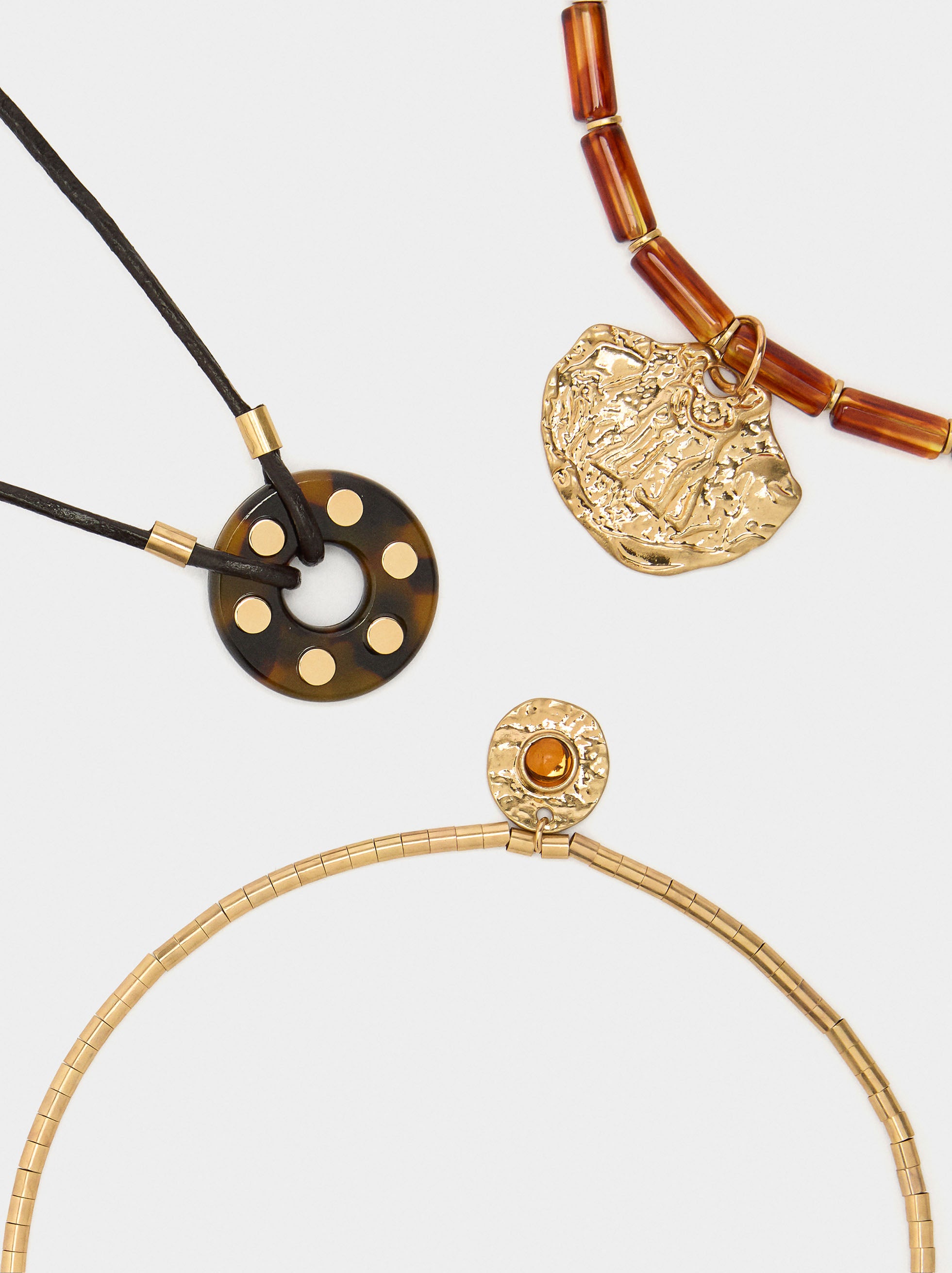 Set De Collares Efecto Carey