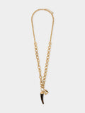 Collar Largo Con Colgante Efecto Carey