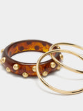 Set De Pulseras Efecto Piedra