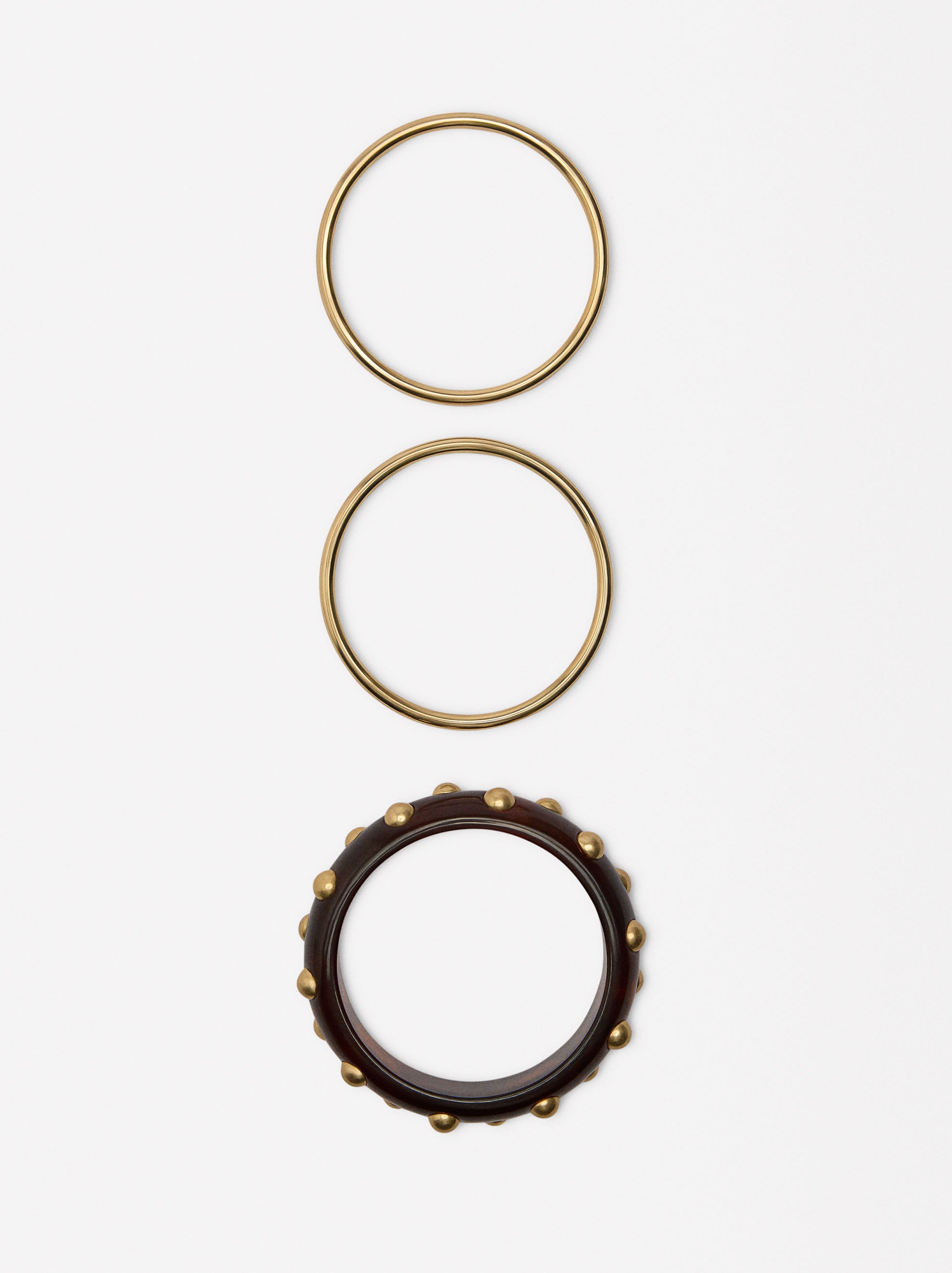 Set De Pulseras Efecto Piedra