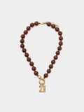 Collar Corto De Cuentas Efecto Piedra