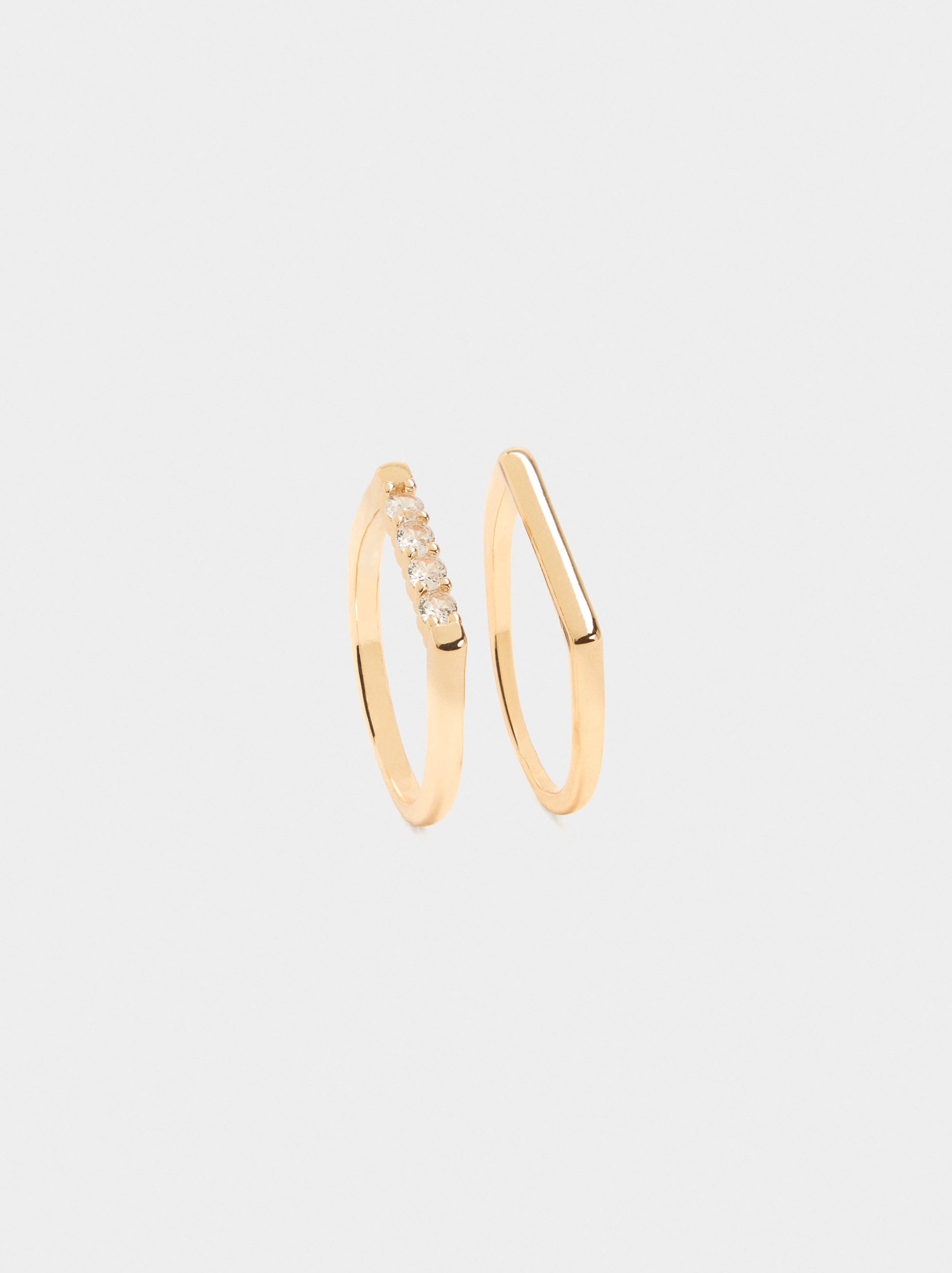 Set De Anillos Con Circonitas