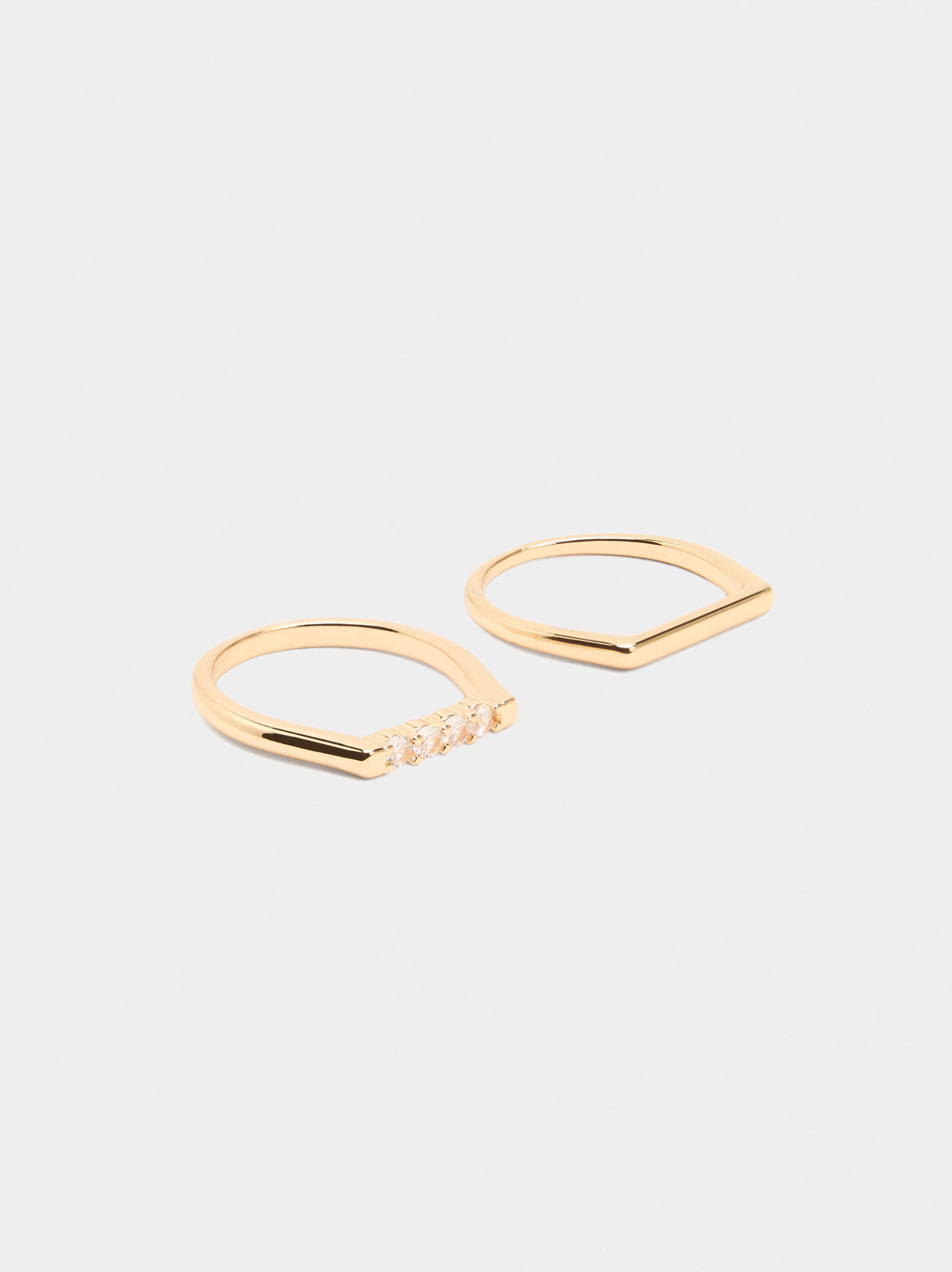 Set De Anillos Con Circonitas
