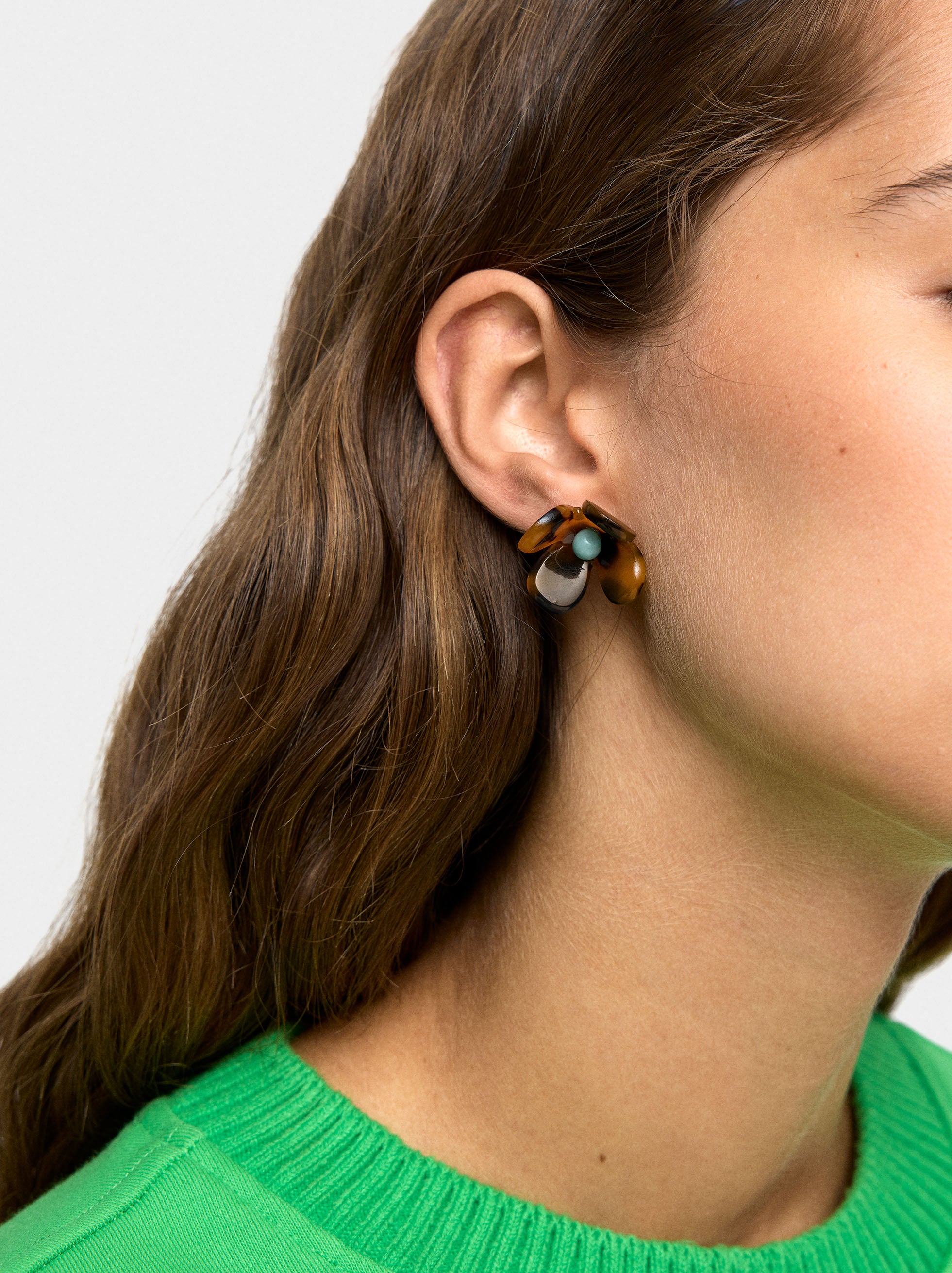Pendientes De Flor Efecto Carey