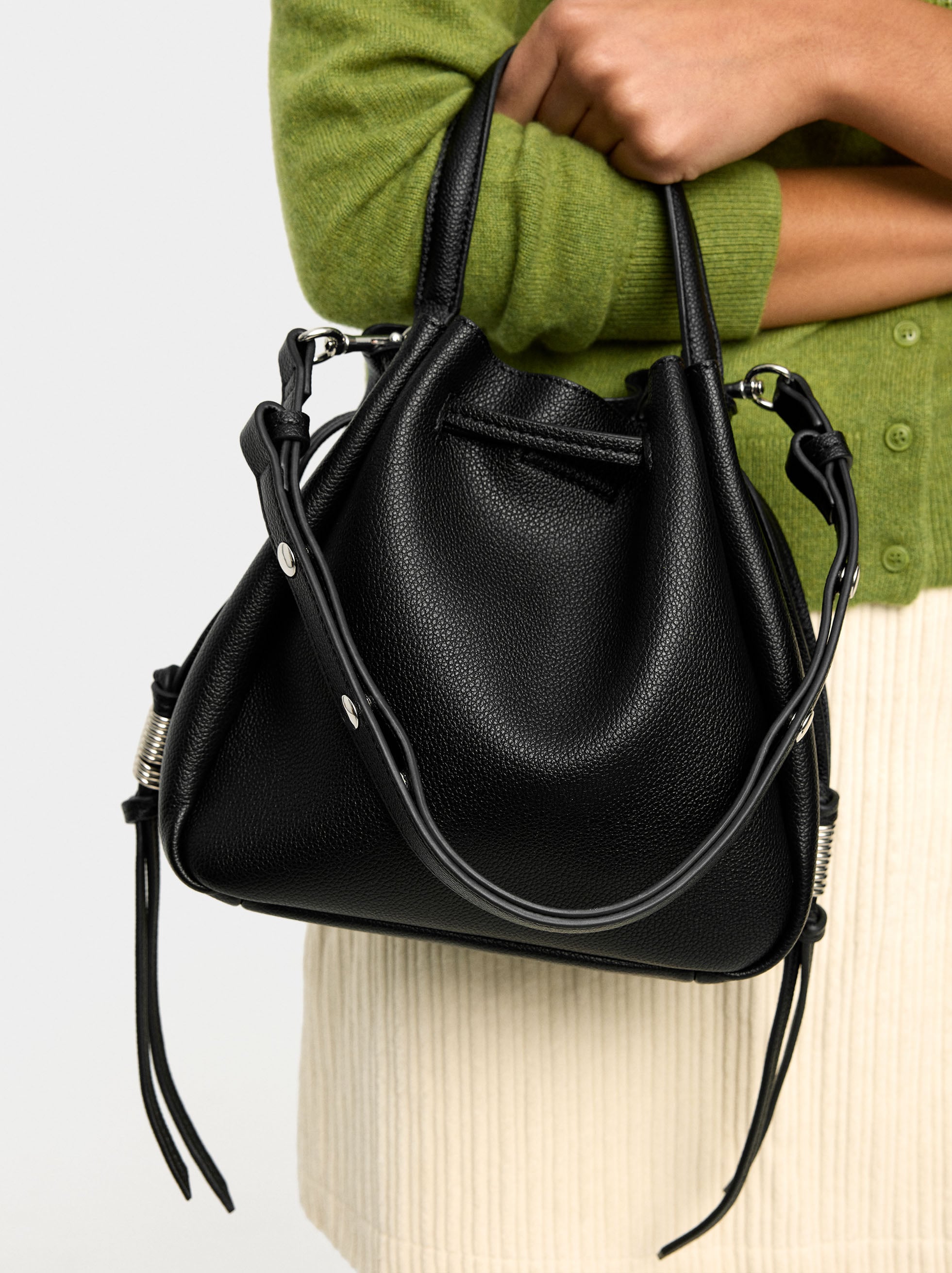 Bolso Bombonera Con Textura