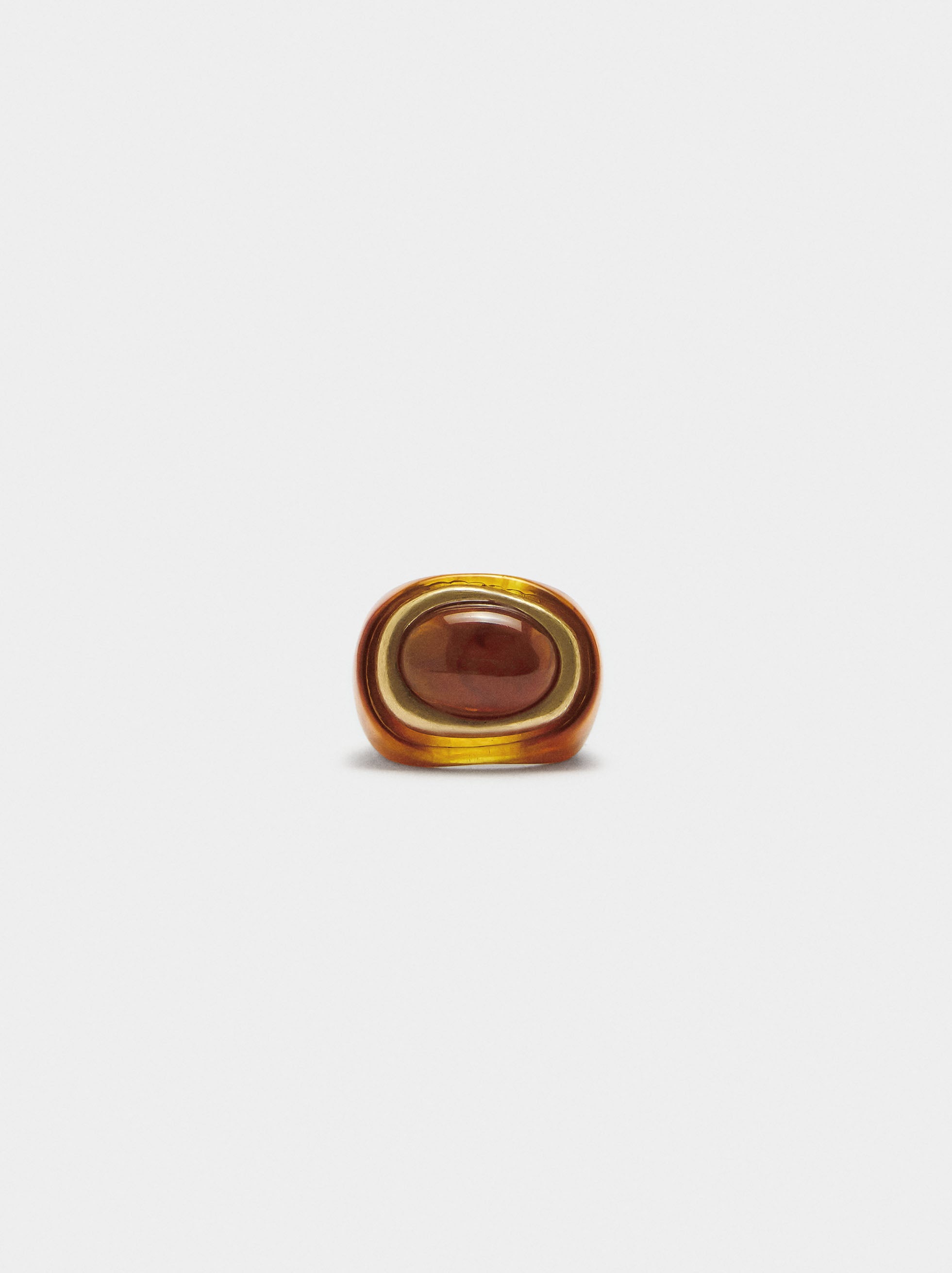 Anillo Ovalado Efecto Piedra