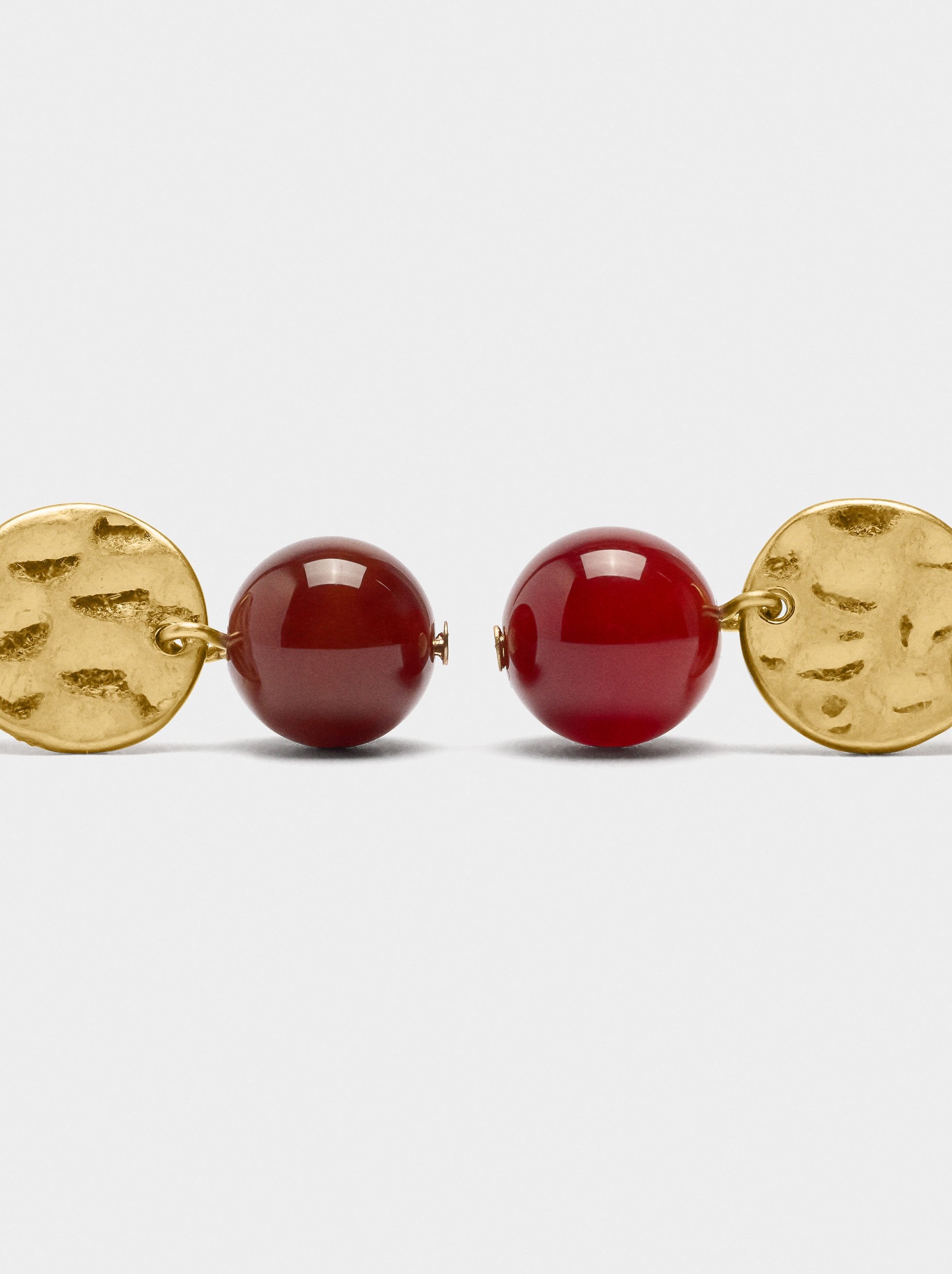 Pendientes Cortos Con Piedra
