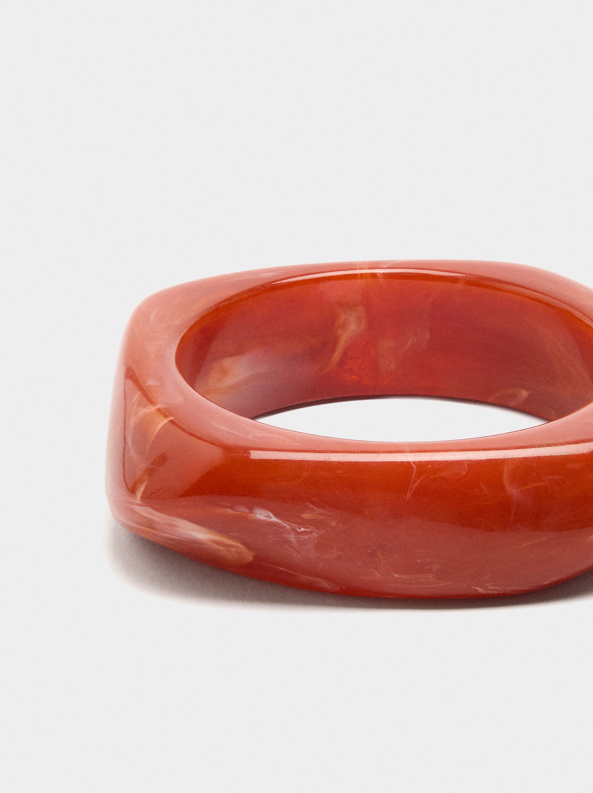 Pulsera Maxi Cuadrada De Efecto Piedra