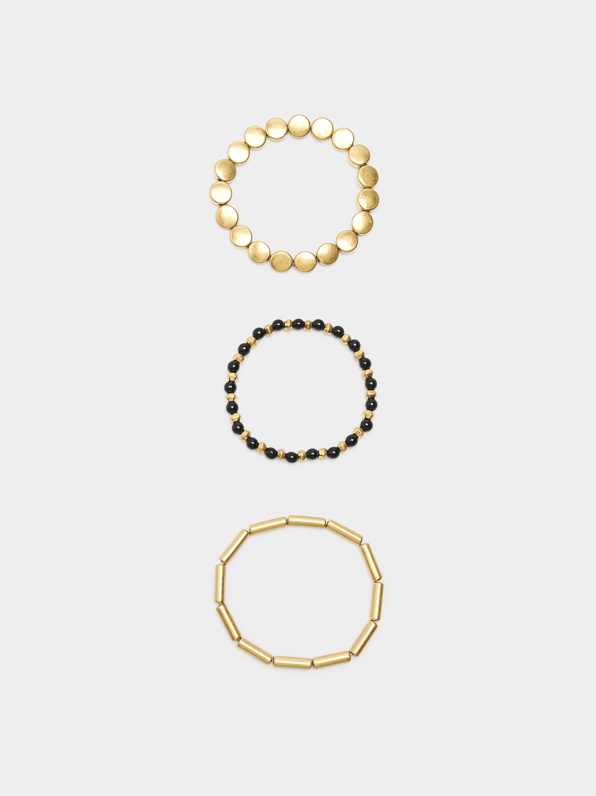 Set De Pulseras Elásticas Bicolor