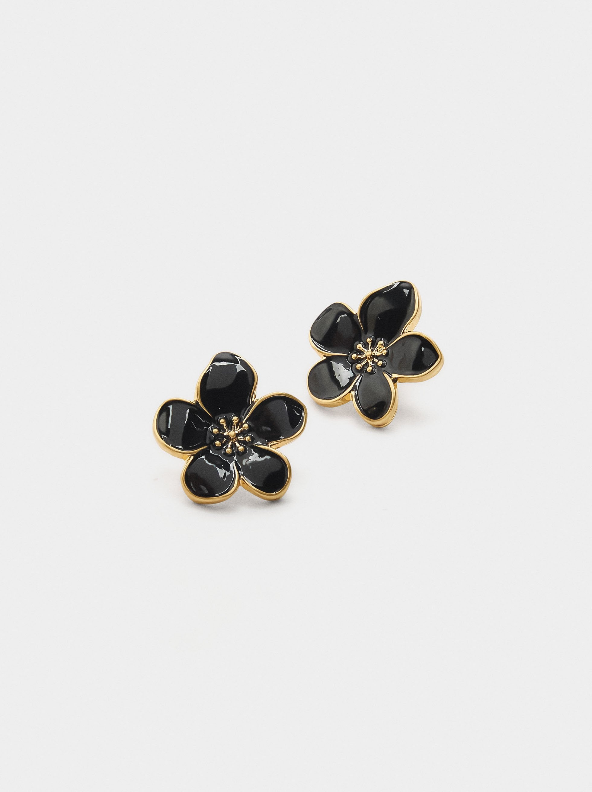 Pendientes De Flor Esmaltados