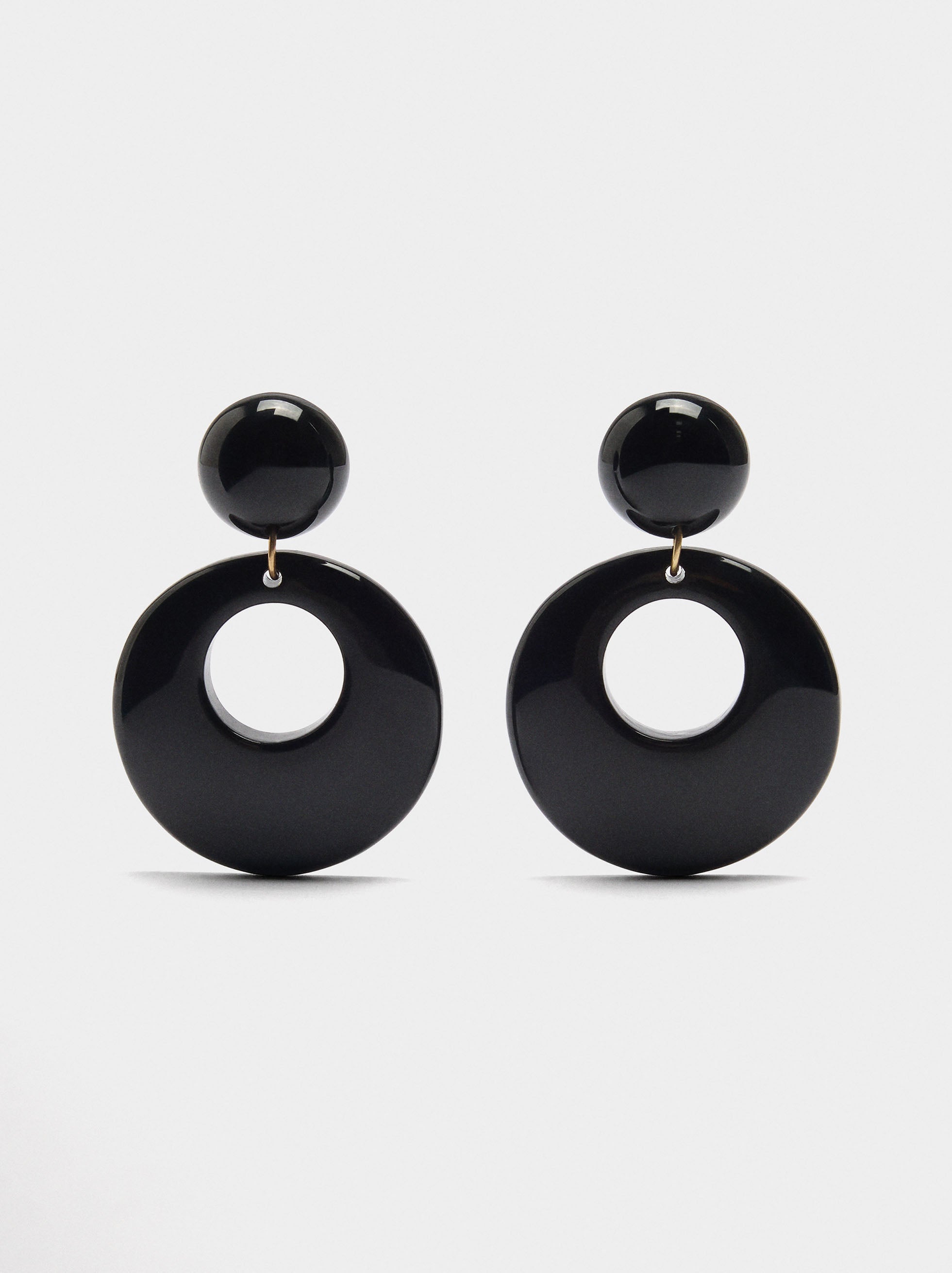 Pendientes Redondos De Resina